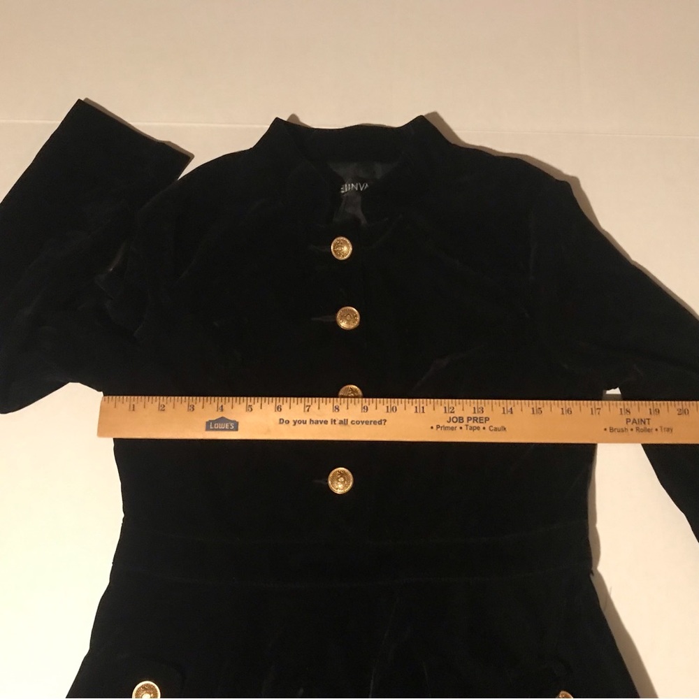 Classic Black Long-Sleeve Fit & Flare Dress - Picture 13 of 15